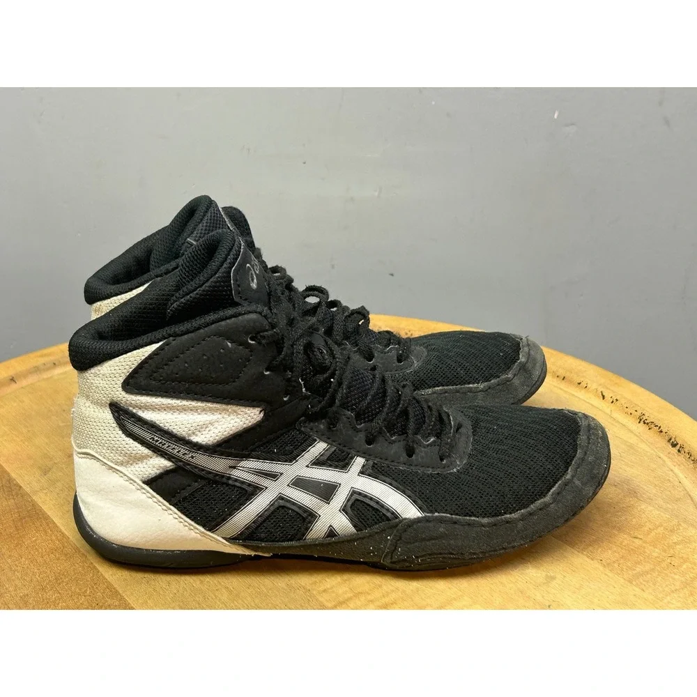 Asics‎ Wrestling Shoes Boys 5 Black Matflex 6 High Top Sneakers 1084A007